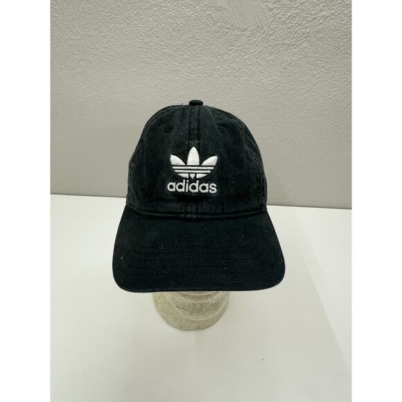 Adidas Baseball Hat Adjustable Black Logo Cap - Picture 1 of 11